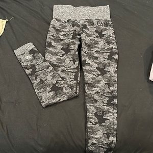 Gymshark camo scrunch butt leggings